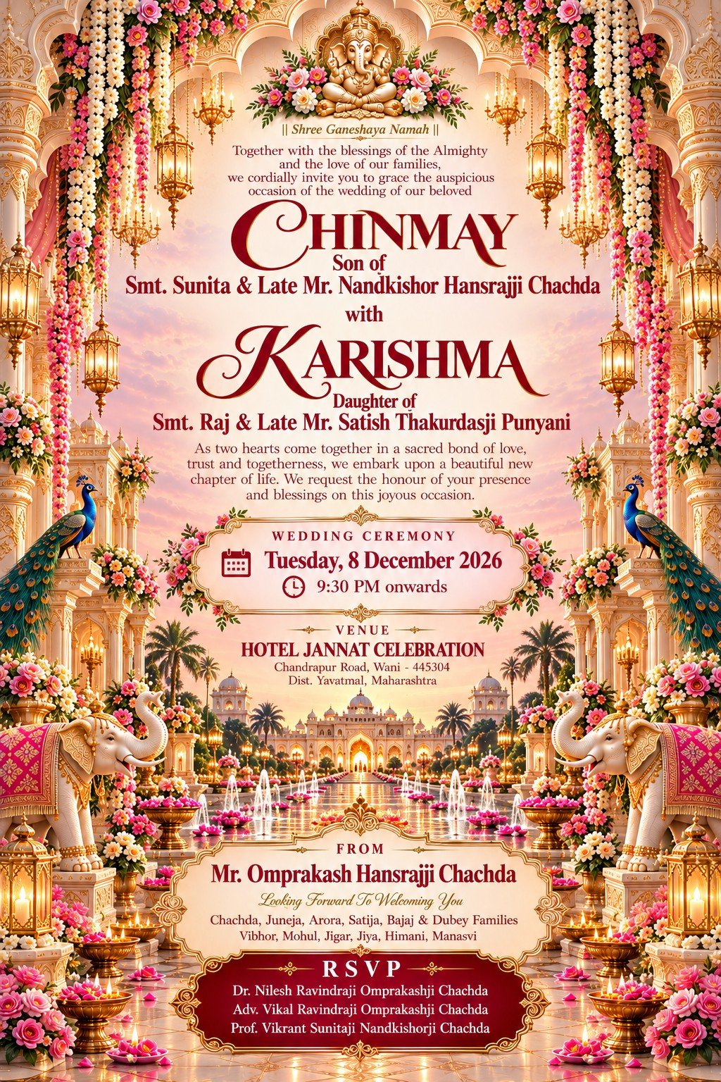 Final wedding invitation card